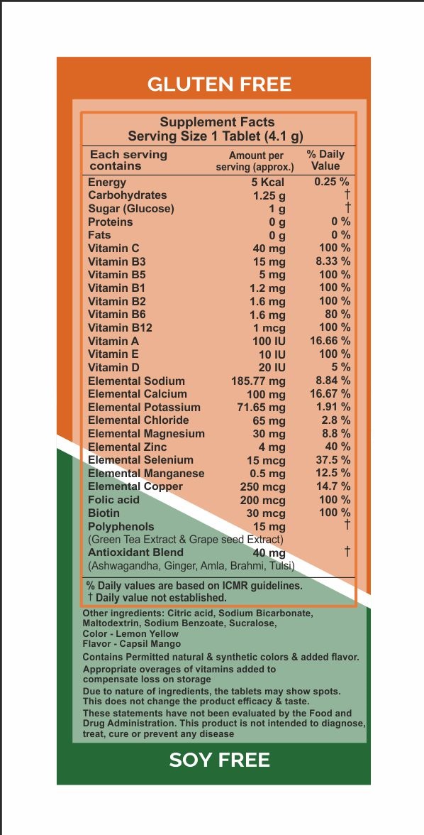 PawaHy Hydration Energy Drink For Immunity-2 Packs-Mango 